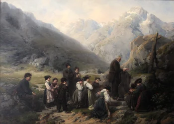 Sonntagszeremonie am Sanetschpass